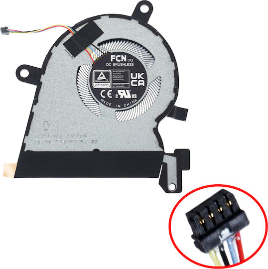 Laptop Fan Cpu Cooling Fan Asus Rog Flow X13 2023 Gv302 Gv302xa Gv302xu Gv302xv Gv302xi Gv302vi Gv302nf Gv302xv-mu008w 13nr0en0t04011 6033b0122101 Dfs5l22h05b857 Fq6t 4pin Code 81529