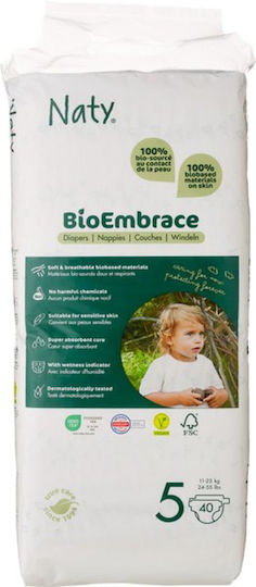 Naty Πάνες με Αυτοκόλλητο BioEmbrace No. 5 για 11-25kg 40τμχ