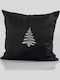 Borea Christmas Decorative Pillow Fir Figure Black 45x45cm