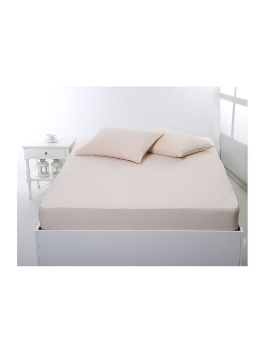 Silk Fashion Σεντόνι Μονό με Λάστιχο 100x200+35εκ. Light Beige