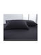 Silk Fashion Σετ Μαξιλαροθήκες με Φάσα Dark Grey 50x70εκ.