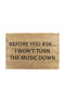 Artsy Mats Doormat Entry Coconut Tree with Non-Slip Underlay Loud Music Loud Music 60x40cm