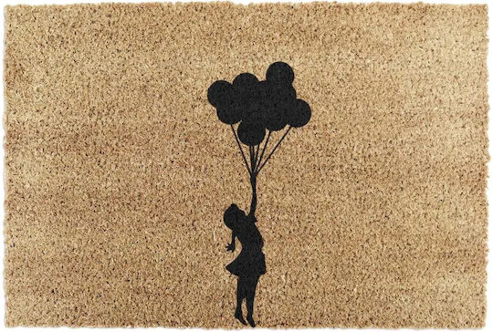 Artsy Mats Doormat from Coconut Tree Flying Balloon Girl 60x40cm Artsy Mats Doormat from Coconut Tree Flying Balloon Girl 60x40cm