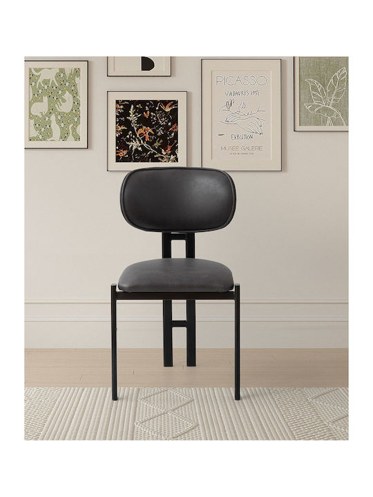 Muriz Scaune Sala de mese Anthracite Black 2buc...