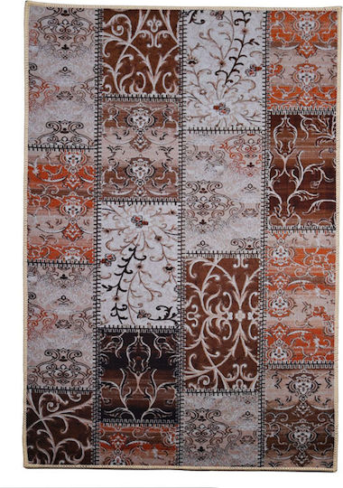 Sidirela Бански килим Правоъгълена E-4324 Paisley Beige-brown 80x50бр