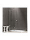 Karag Shower Screen for Shower with Foldable Door 90x200cm Clear Glass Chrome