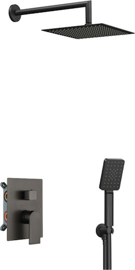 AQG Built-in Mixer & Shower Head Set for Shower Silver