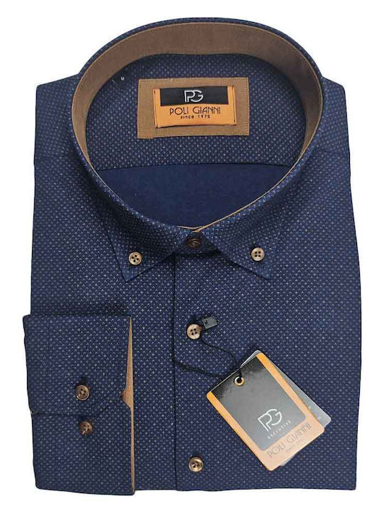 Poli Gianni Long-sleeved Shirt Blue
