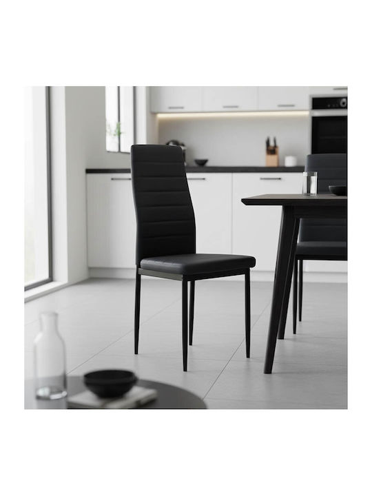 Parker Dining Room Artificial Leather Chair Anthracite 42x48x98cm