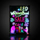 40x60 Cm Rewritable LED Board Neon Effect Lighted Sign Stand Included