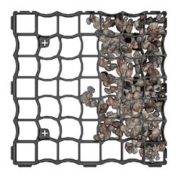 Parkplatz Terrasse Gitter Eco Gitter P25 50x50x2,5 cm Widerstand 120 Tonnen pro Quadratmeter