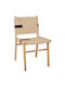 Rubberwood Καρέκλες Τραπεζαρίας Ξύλινες Φυσικό Rustic 2τμχ 49x59x86εκ.
