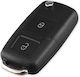 Techstar Car Key Case Compatible Volkswagen Seat Skoda Golf Leon Octavia 2 Buttons