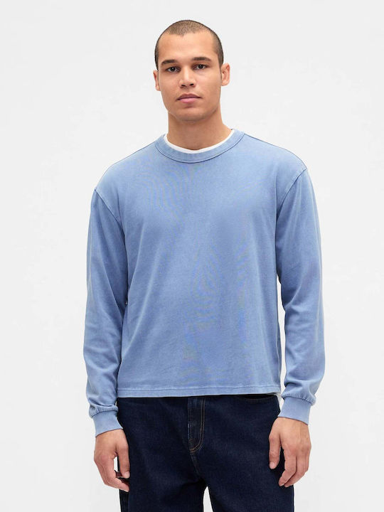 GAP Langarm Herrenbluse Blau