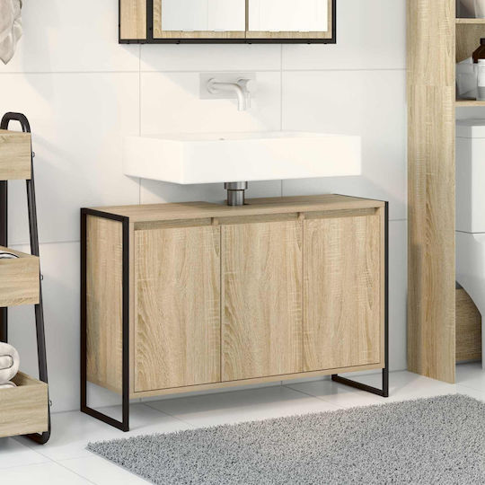 vidaXL Waschtisch ohne Waschbecken L90xB30xH60cm Sonoma