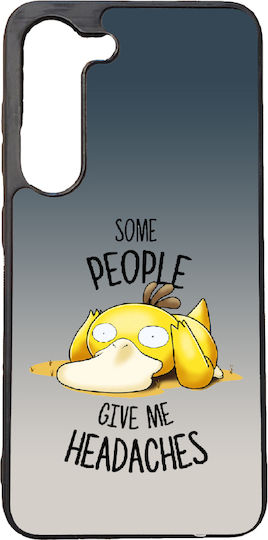 Handyhülle Hochwertig Samsung Galaxy A35 5G Umschlag Rückseite Schwarz Silikon Pokemon No5 Psyduck