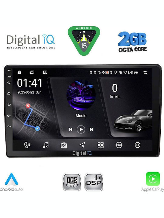 Digital IQ Car Audio System for Audi A4 2008-2015 (Bluetooth/USB/WiFi/GPS/Apple-Carplay/Android-Auto) with Touch Screen 10"