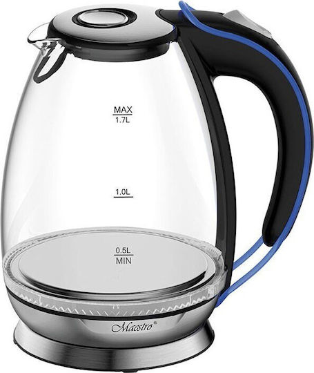 Maestro Electric Βραστήρας 1.7lt 2200W Μαύρος