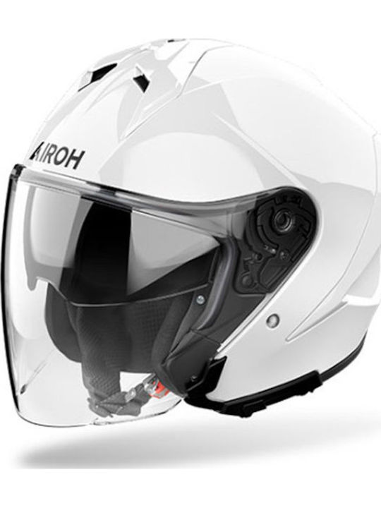 Airoh H21 White Gloss Κράνος Μηχανής Jet ECE 22.06 1330gr με Sunvisor