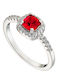 Oxzen Damen Ring mit Zirkonia aus Silber