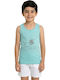 Defne Baby Let’s Go Skiing Kids' Undershirt Tank Top Light Blue