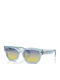 Ray Ban Unisex Sunglasses with Light Blue Horn-Rimmed Frame and Multicolour Gradient Lens RB2228M F708EI