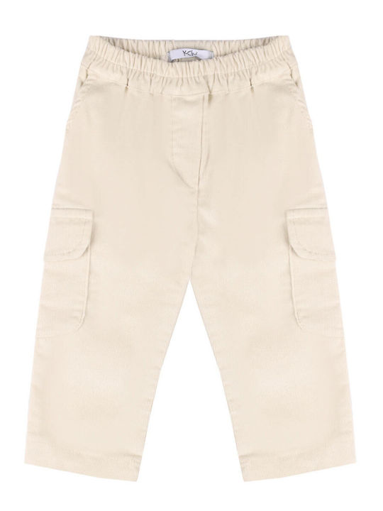 Kinder Schlaghose Cargo Cord Beige