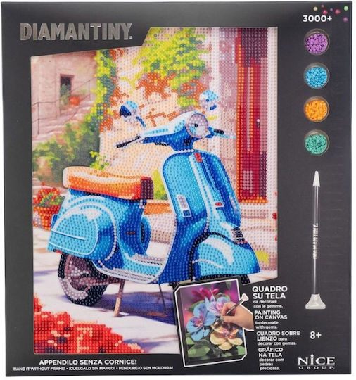 Nice Diamantiny Quadro I Δημιουργικό Σετ Μωσαϊκού “scooter” Πολύχρωμα Διαμαντάκια 96564 8+ Ετών