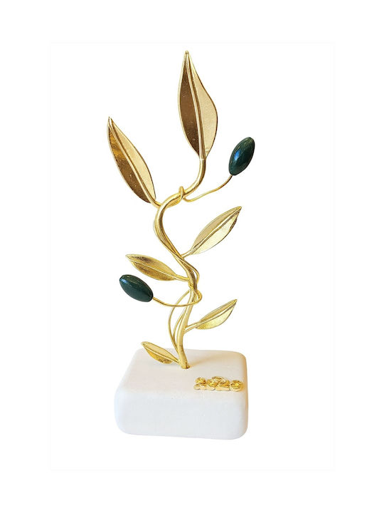 La Belle Maison Handmade Tabletop Lucky Charm Olive Branch Gold Made of Metal 2026 5x14cm D1926-2