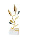 La Belle Maison Handmade Tabletop Lucky Charm Olive Branch Gold Made of Metal 2026 5x14cm D1926-2