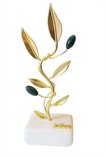 La Belle Maison Handmade Tabletop Lucky Charm Olive Branch Gold Made of Metal 2026 5x14cm D1926-2