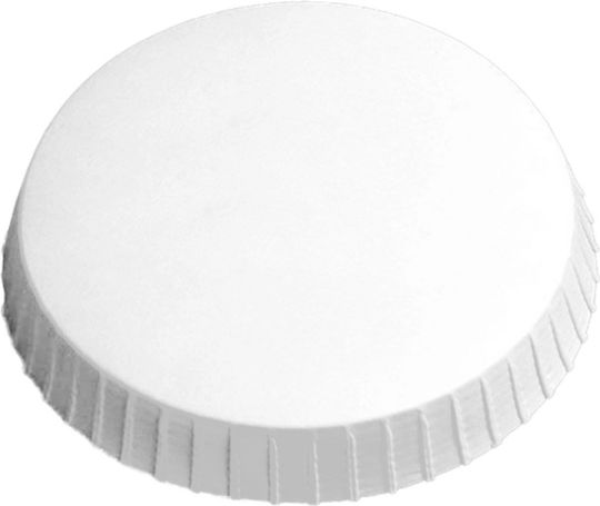 Καλύμματα-καπάκια Διάμετρος 80χιλ Glass Covers Γυάλινα Κύπελα Σωλήνα Χαρτόνι Λευκά 44562 1000 Τμχ