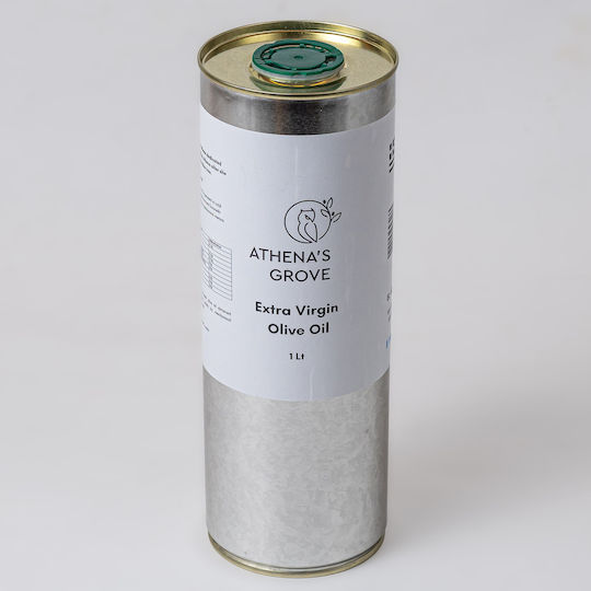 Ulei de Măsline Extra Virgin Athena's Grove cu Aromă Fructat 1lt în Recipient Metalic 1buc