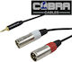 Cobra 2 x XLR male to 3.5mm male 3m Cable (CL330-03)