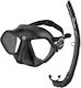 Seac Silicone Diving Mask with Snorkel Raptor Black