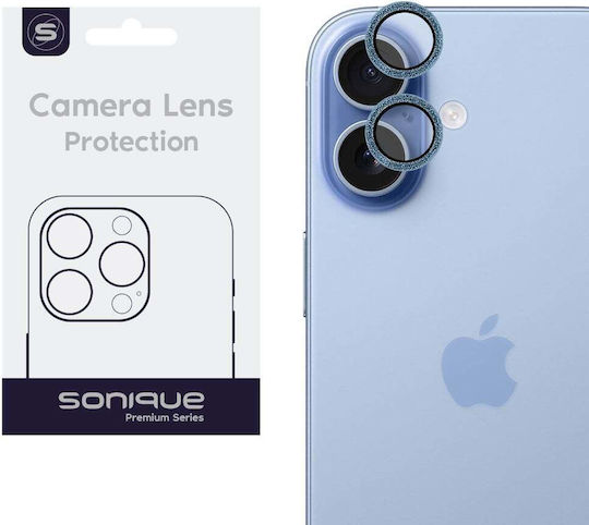Sonique Glitter Lens Camera Protection Tempered Glass Blue for the Apple iPhone 17