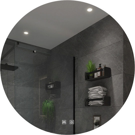 H2O Round Led Touch Metal 60x60cm