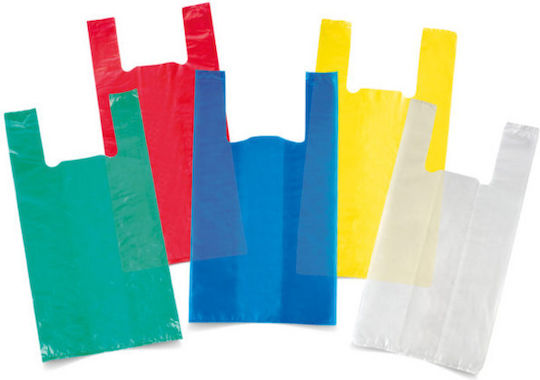 Plastic Packaging Bags Tank Top Type Blue 25x45cm 2600pcs