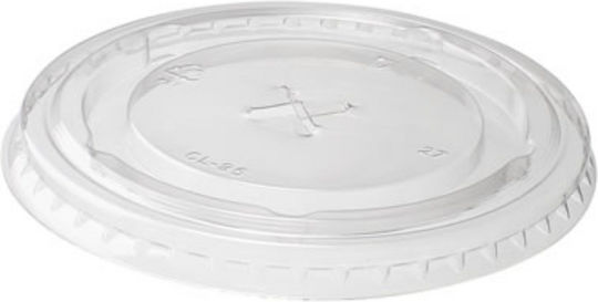 Einwegbecherdeckel 95mm Flach Kreuz Transparente Runde Becher 12-16oz Pet 00097 50 Stück