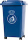 Plastic Wheeled Waste Bin 50lt Blue