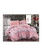 Dimcol Σετ Σεντόνια Υπέρδιπλα 220x240εκ. 331 Pink-salmon (4τμχ)