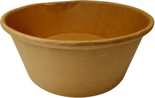 Set 50 Disposable Bowls Capacity 769ml Brown