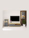 Living Room TV Unit Honey - Black Stone