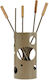 Zogometal Fireplace Tool Set with Bucket Olive coffee