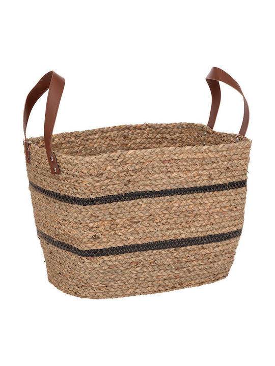 Iliadis Decorative Basket Wicker with Handles Black 38x28x28cm