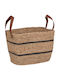 Iliadis Decorative Basket Wicker with Handles Black 38x28x28cm