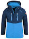 Wasserdicht Kinder Freizeitjacke Winddicht mit Kapuze Blue