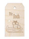 Holzschild 4,8x8,2cm Schlitten