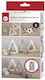Formen Silikon 3 Designs Weihnachtsbaum Sterne