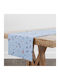 Beauty Home Tischdecke Hellblau Marine 32x150cm
